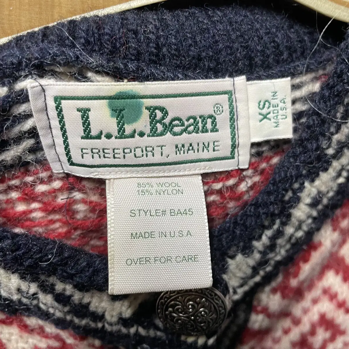 LL BEAN 엘엘빈 울 노르딕패턴 니트