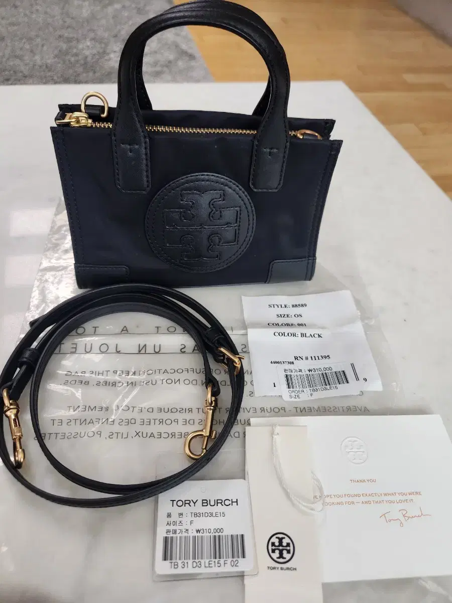 토리버치 엘라 미니 토트 Ella Mini Tote Black