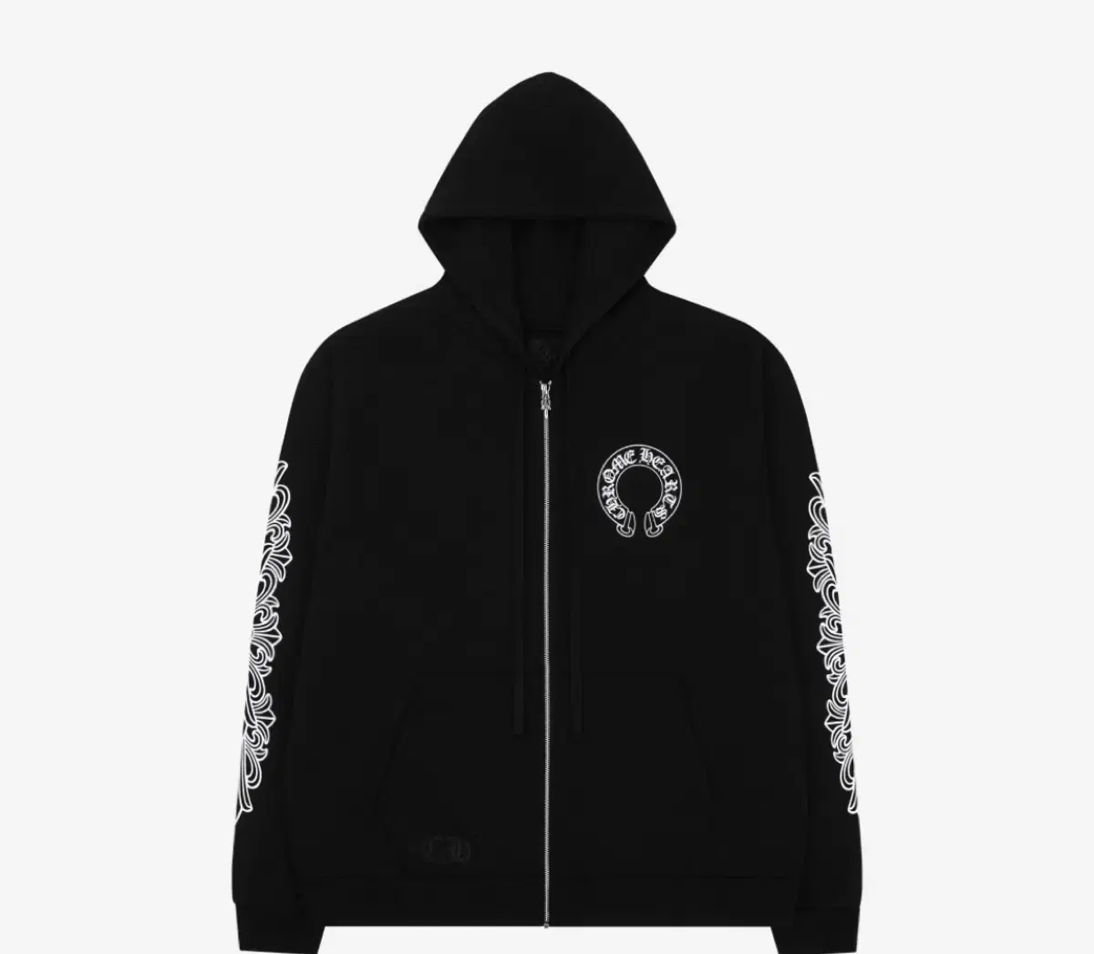 XXL] (NEW) Chrome Hearts Horseshoe Floral Fleece Hooded Zipper Jacket