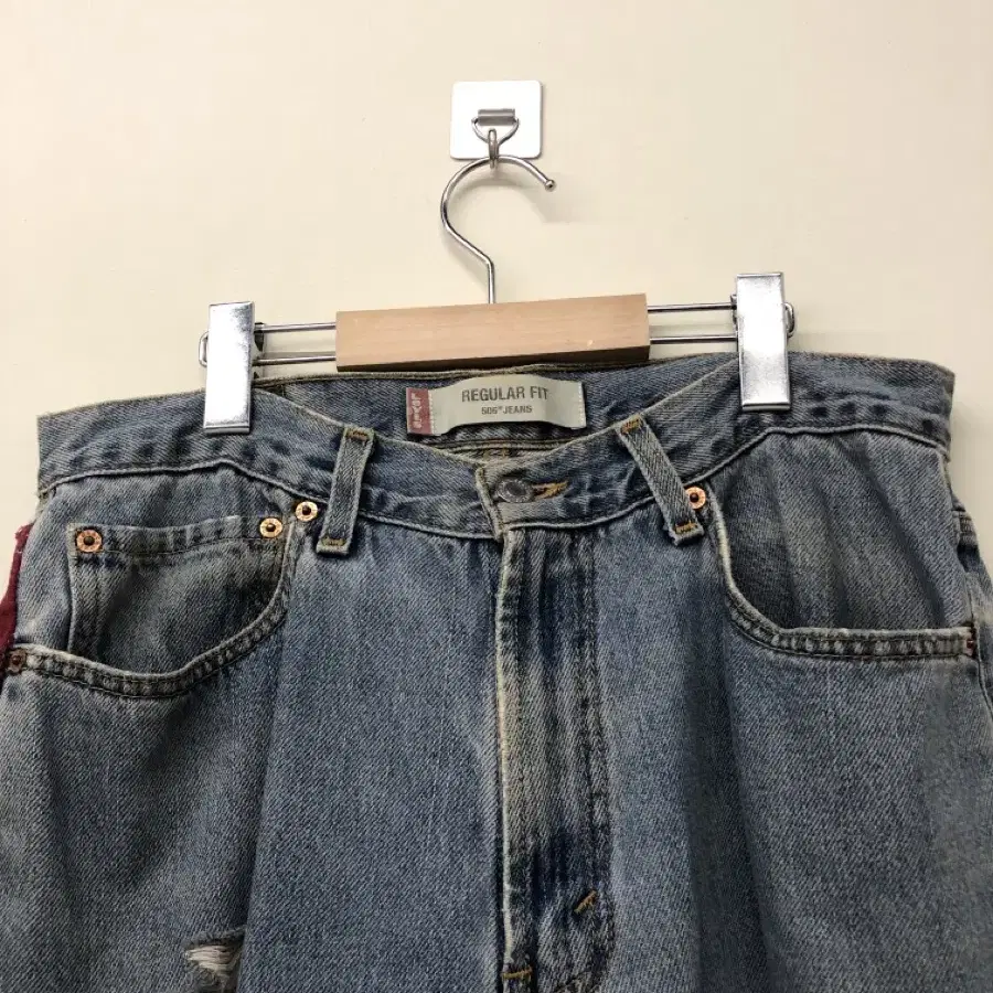 Levis 505 패치 커스텀 청바지