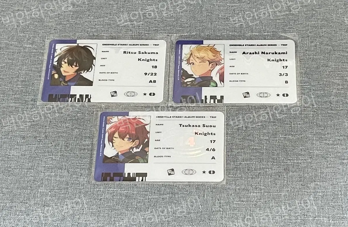 Angsta Knights Trip ID card Ritz, Tsukasa, Arashi sold in bulk.