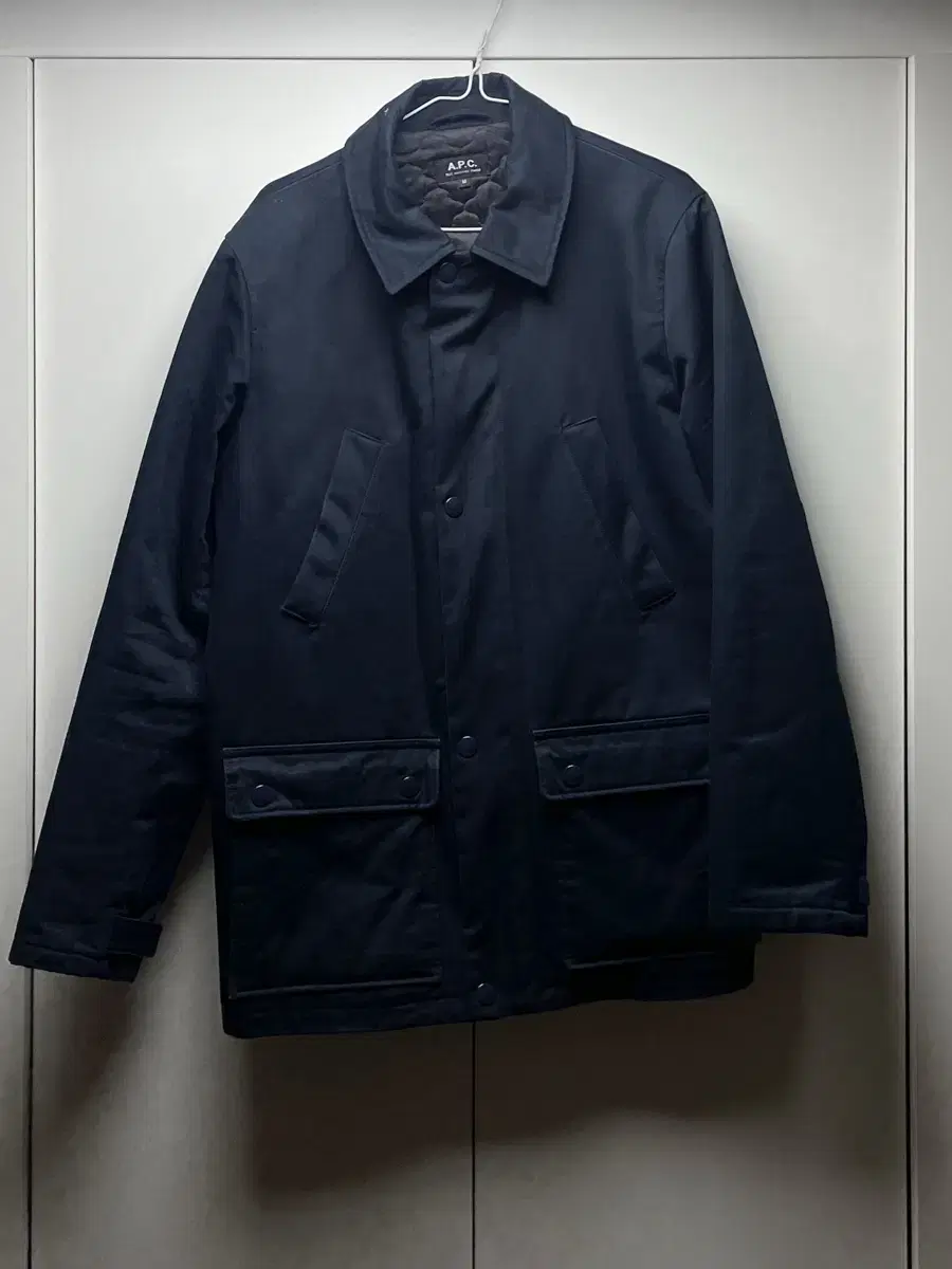 A.P.C. Inside Quilted Coat Jacket Navy