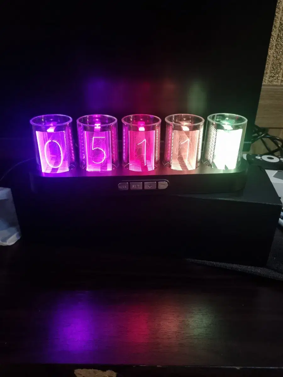 RGB무드 탁상 장식 LED 디지털 진공관 DIY 튜브 시계 튜브 미사용