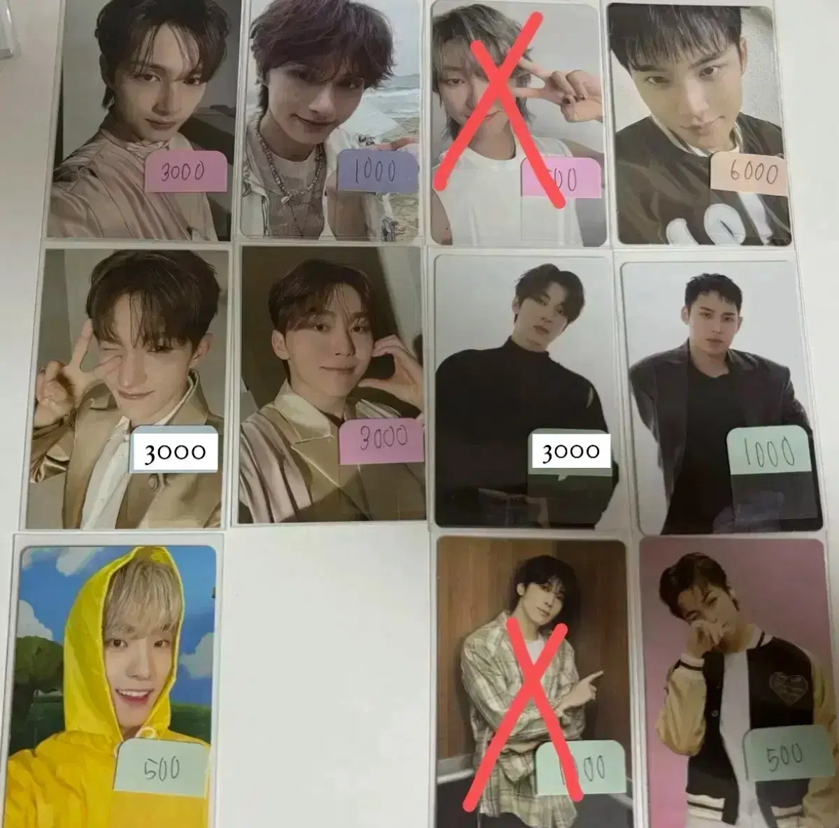 Quick sale)seventeen jun wonwoo the8 mingyu dk seungkwan vernon dino photocard WTS