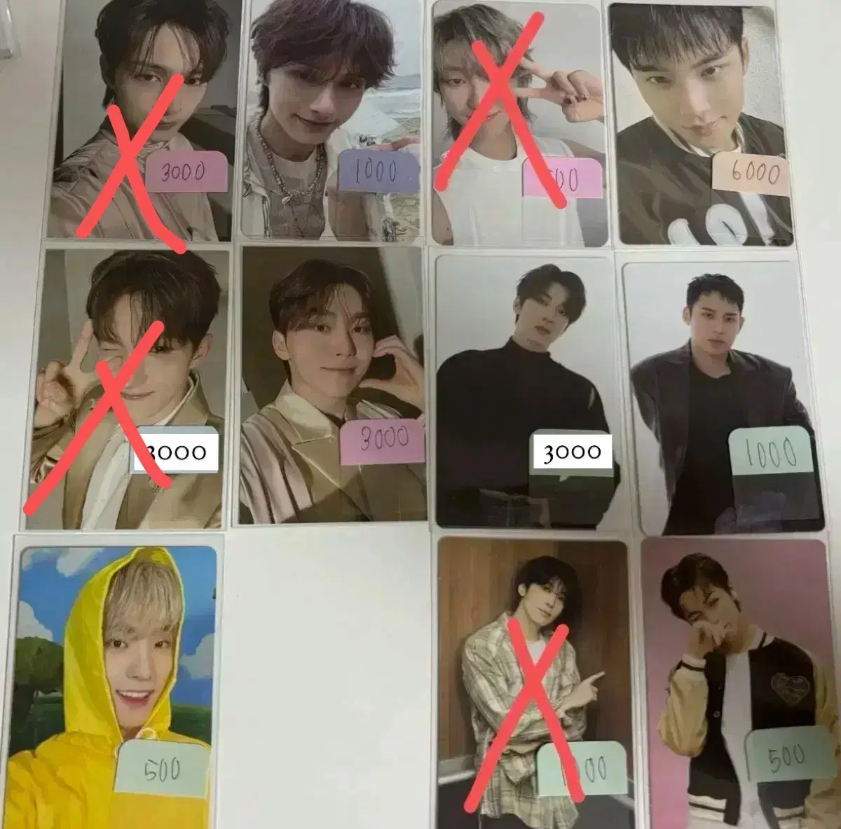 Quick sale)seventeen jun wonwoo the8 mingyu dk seungkwan vernon dino photocard WTS