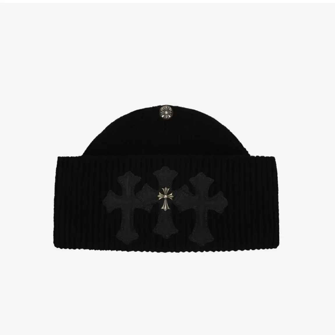 Chrome Hearts Leather Patch Beanie Black