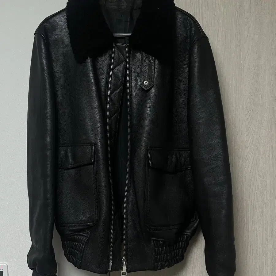 Ami leather blouson 아미 가죽 자켓 블루종