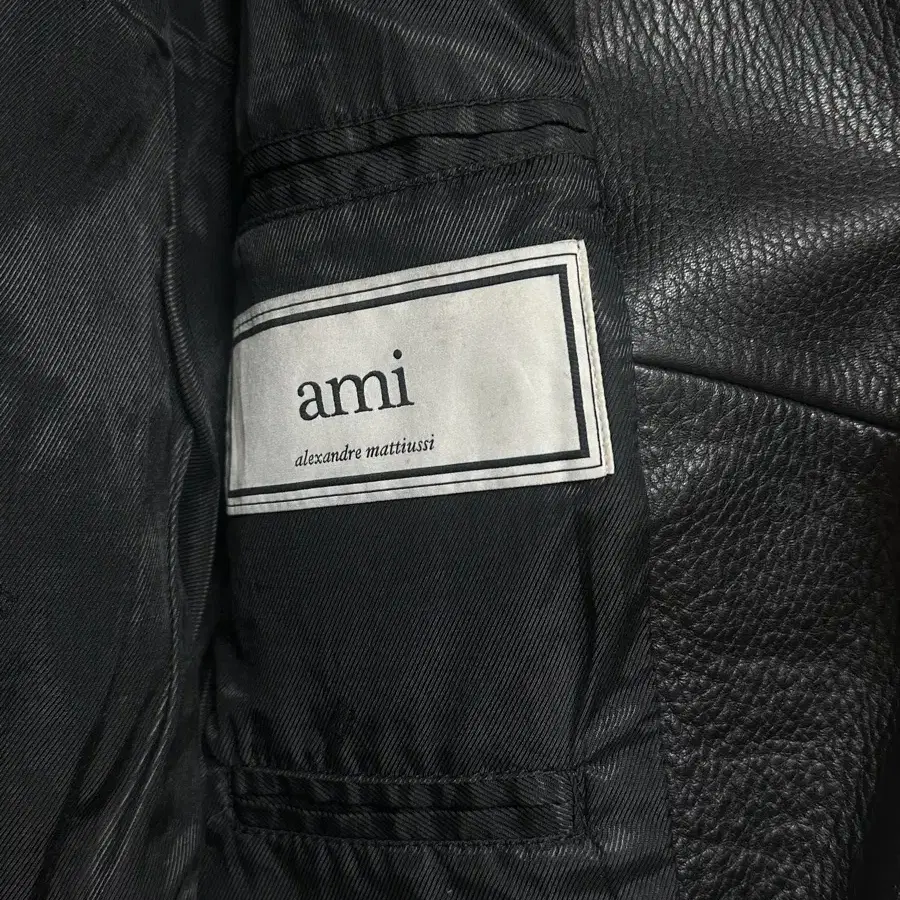 Ami leather blouson 아미 가죽 자켓 블루종