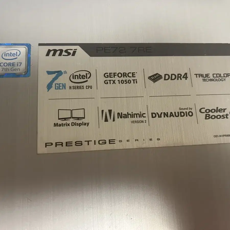 Msi 17인치 노트북 i7 PE72 7RE