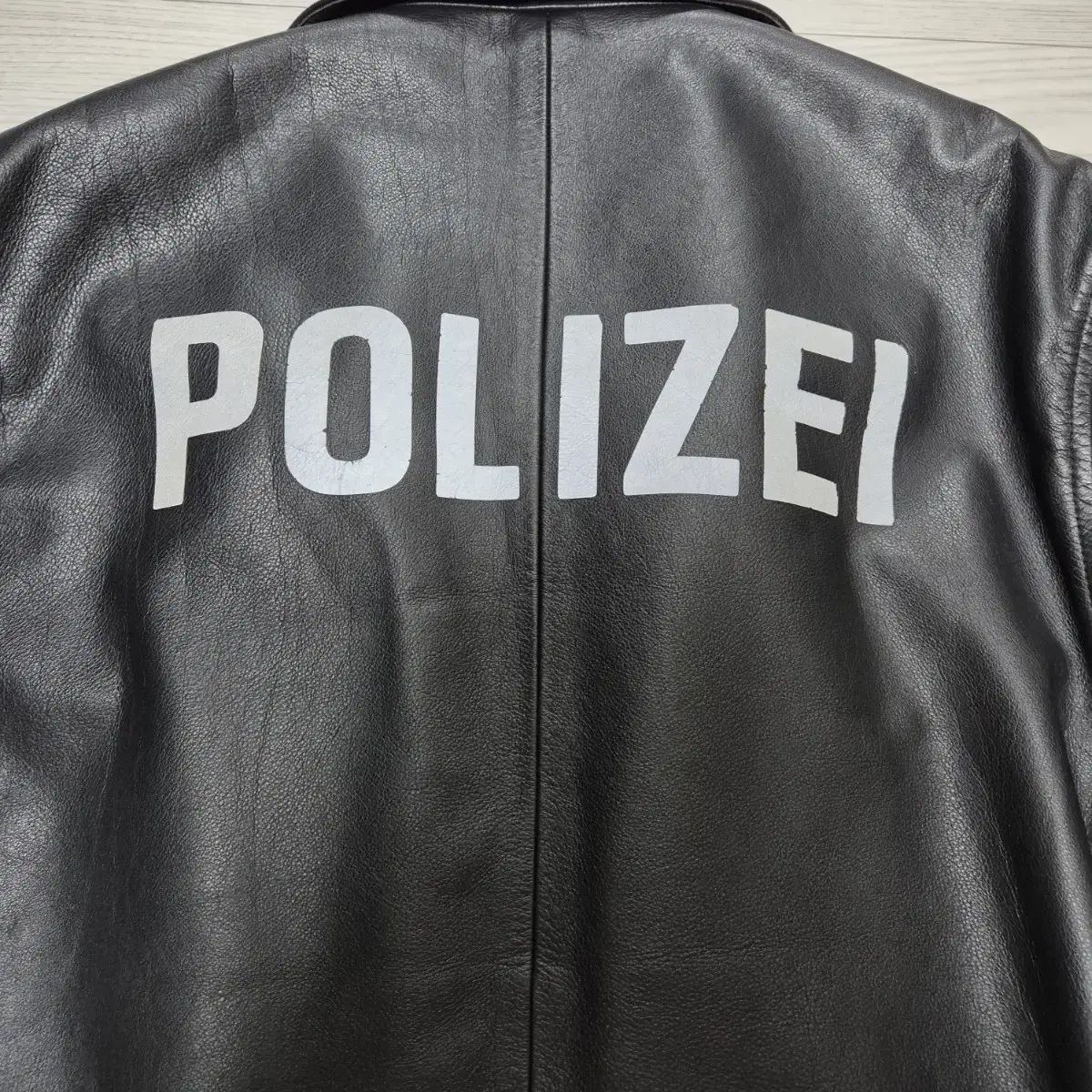 90s 빈티지 Polizei 레더자켓