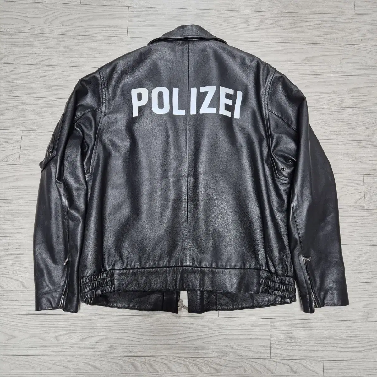 90s 빈티지 Polizei 레더자켓