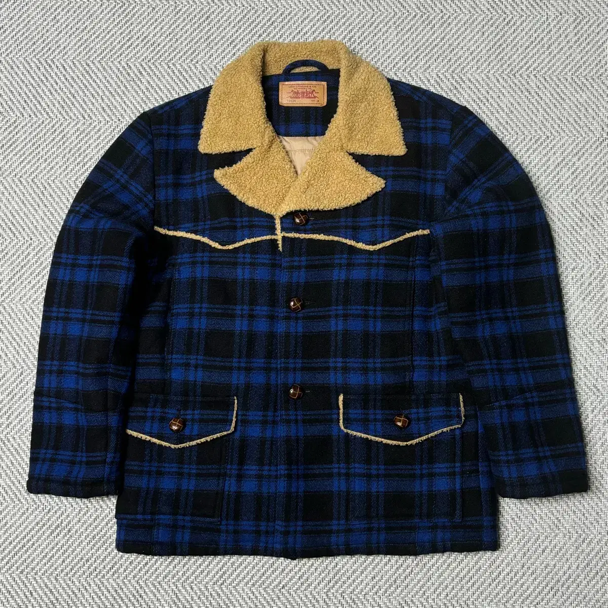 LEVIS JPN Levi's Tartan Check Fleece kara Quilted Jumper Jacket