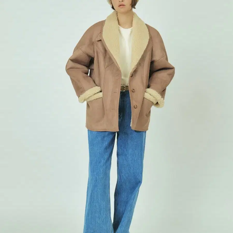 그로브 REX SHEARING COAT 무스탕 베이지(실사O)