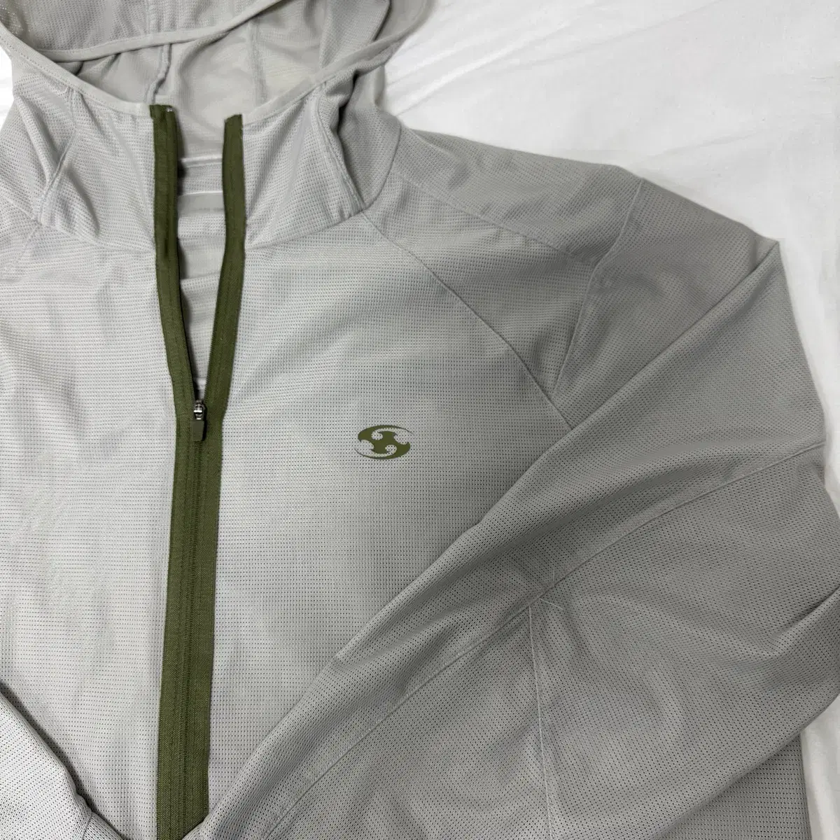 산산기어 ZIPPER MESH JACKET GREY SANSANGEAR