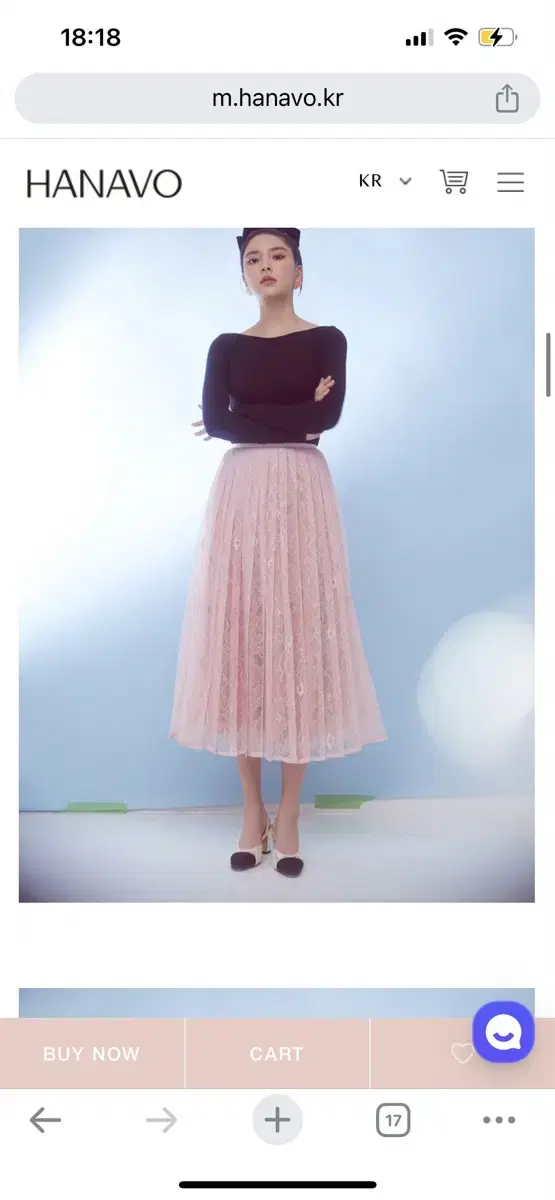 하나보 아보아보 no.9 skirt 튤스커트 플리츠레이스스커트