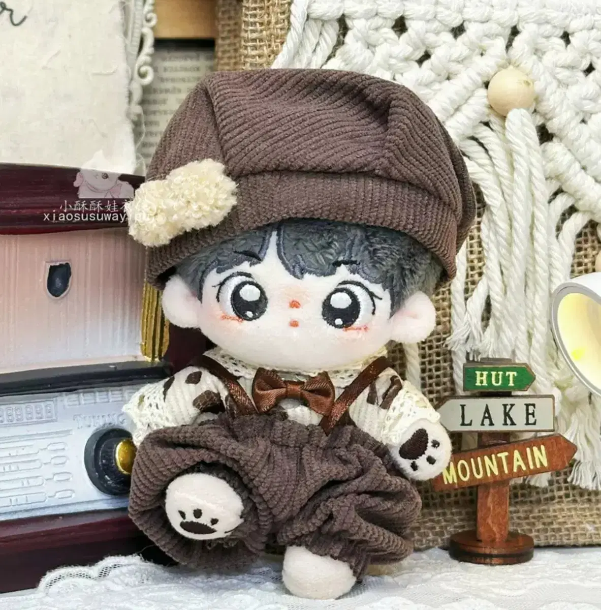 (Bae)10cm Doll Clothes Golden Beret Set (2pcs)