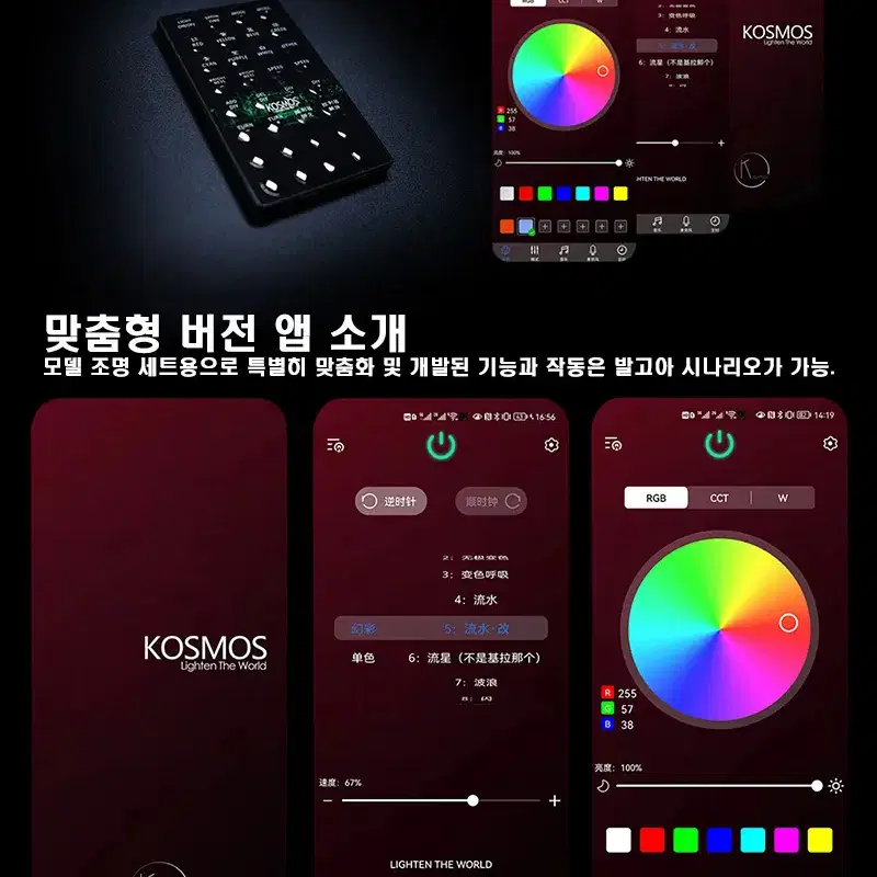 코스모스 메가사이즈 유니콘 건담 LED 유닛 리모트버전 풀세트