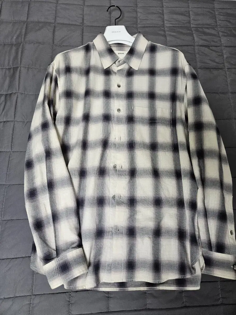 Konak Ombré Check Shirt Beige/Purple 1