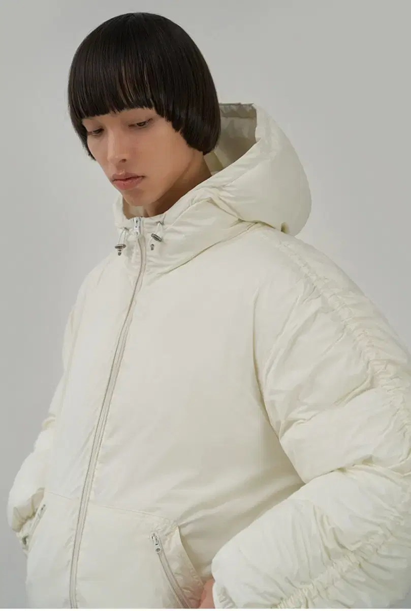 Rafferty Store Shirring Shield Puffer Padded Ivory L