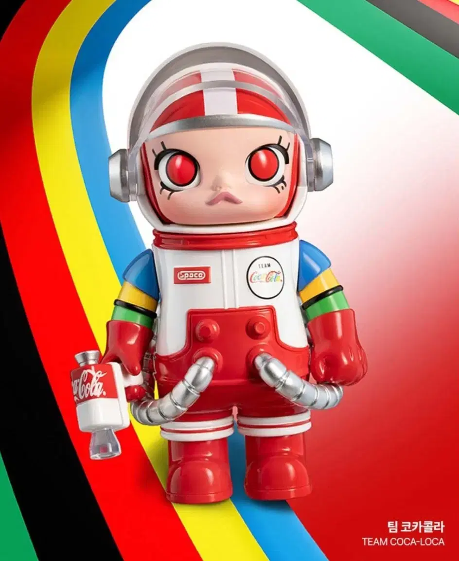 Pop Mart Mega Space Molly 100% Secret Team Coca-Cola