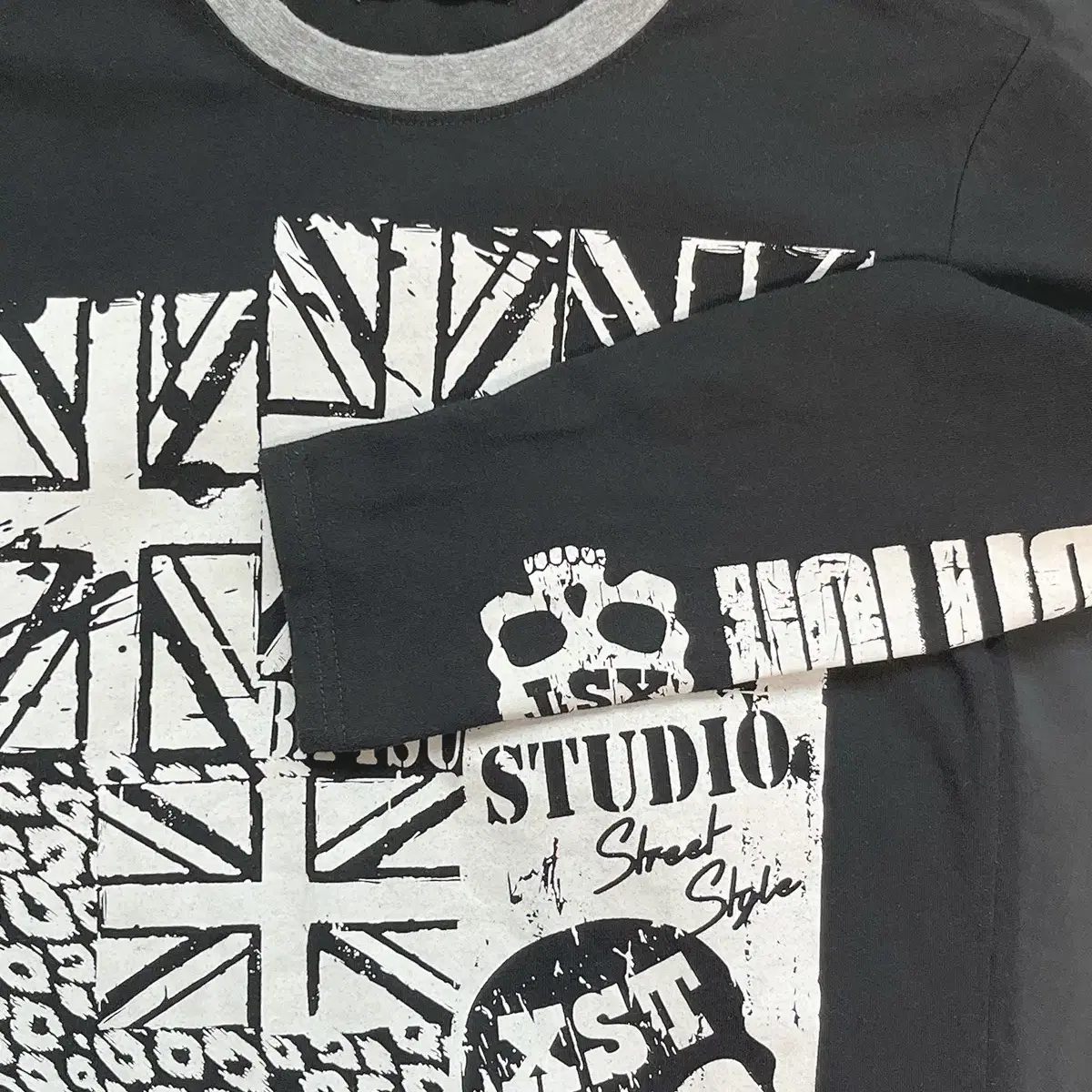 ( BA-TSU STUDIO ) SKULL UNION JACK T