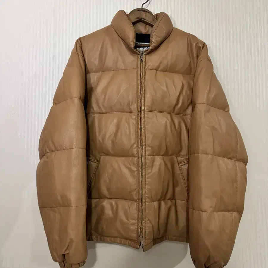 Schott Goose Down Lamb Leather puffer