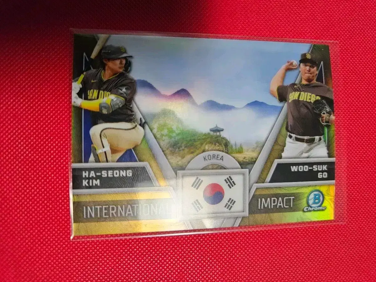 김하성 엘지 고우석 Bowman Chrome Korea 리플렉터 카드