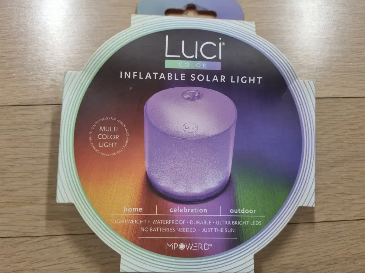 LUCI 태양광 LED 랜턴 루시 6가지색상 멀티칼라 무드등 새상품