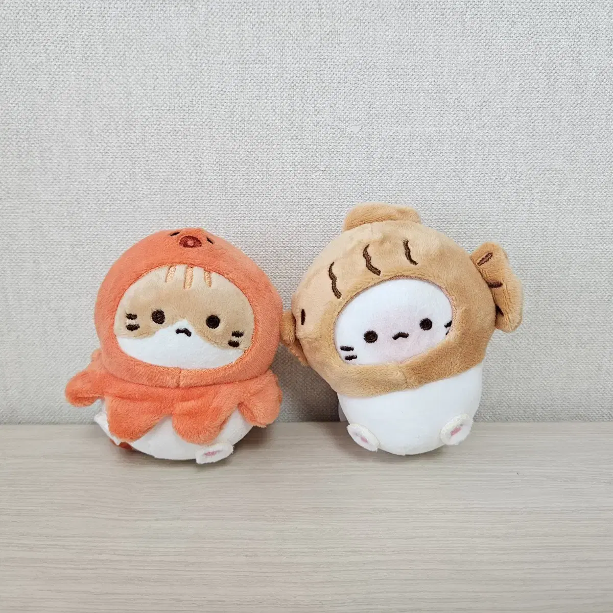 간식 냥이 인형 키링(붕어빵, 타코(문어))