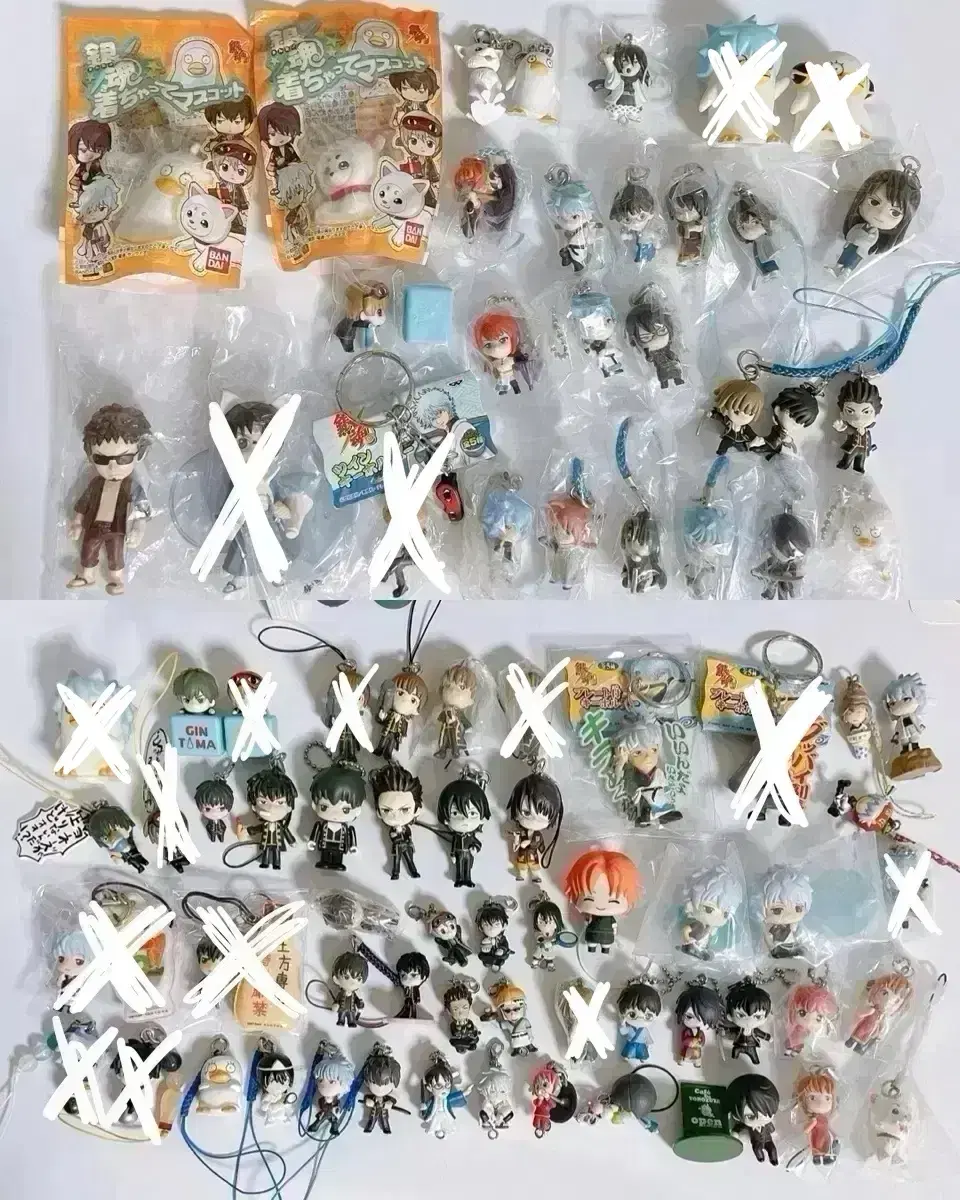 Gintama Summary) IndividualO) Strap keyring Figures Gintoki Hijikata Kagura Katsura