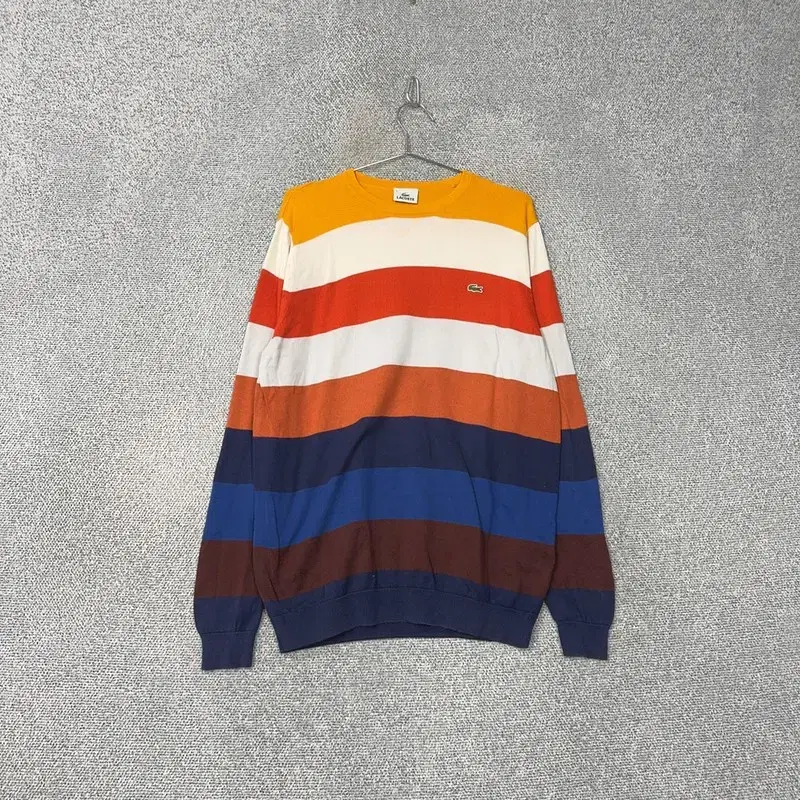 Lacoste Striped Multicolor Logo Casual Knit 105