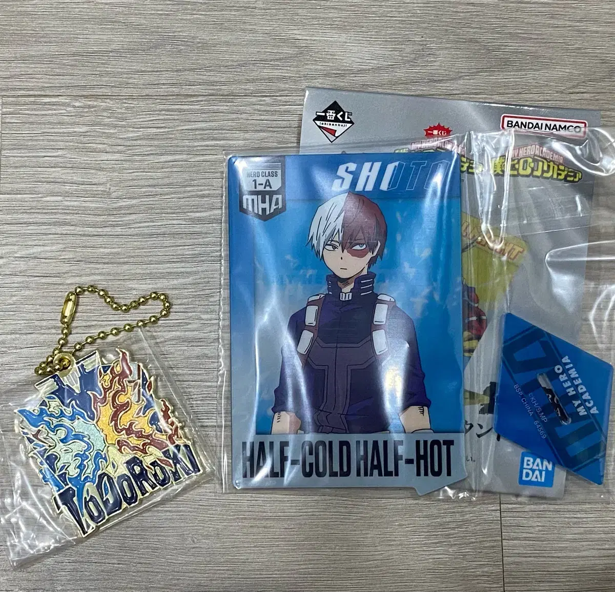 Hiroaka First Lottery Kuji Todoroki Shoto acrylic stand Metal Keyring