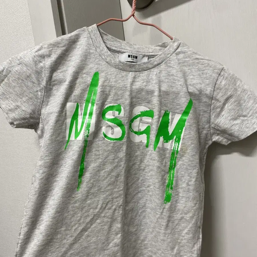 4T) MSGM 키즈 회색 반팔