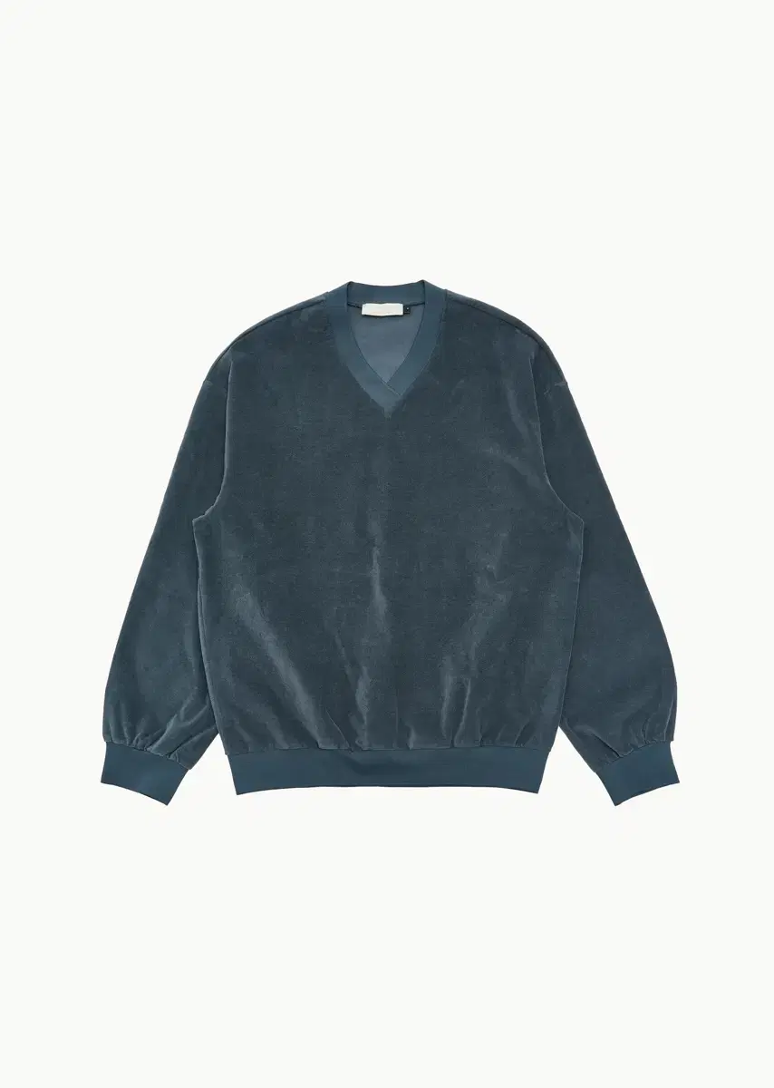 아모멘토 velvet v-neck pullover navy