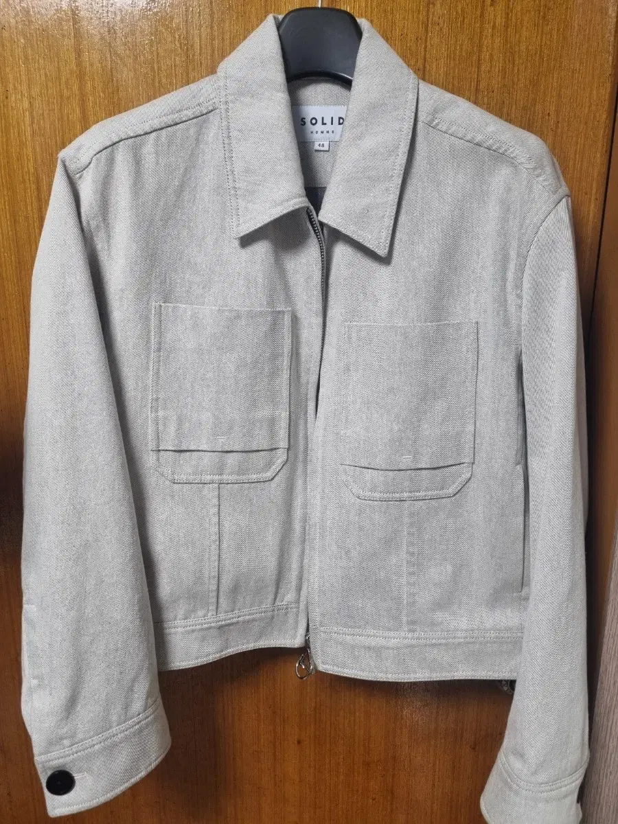 Solid Homme Gray Denim Crop Jacket