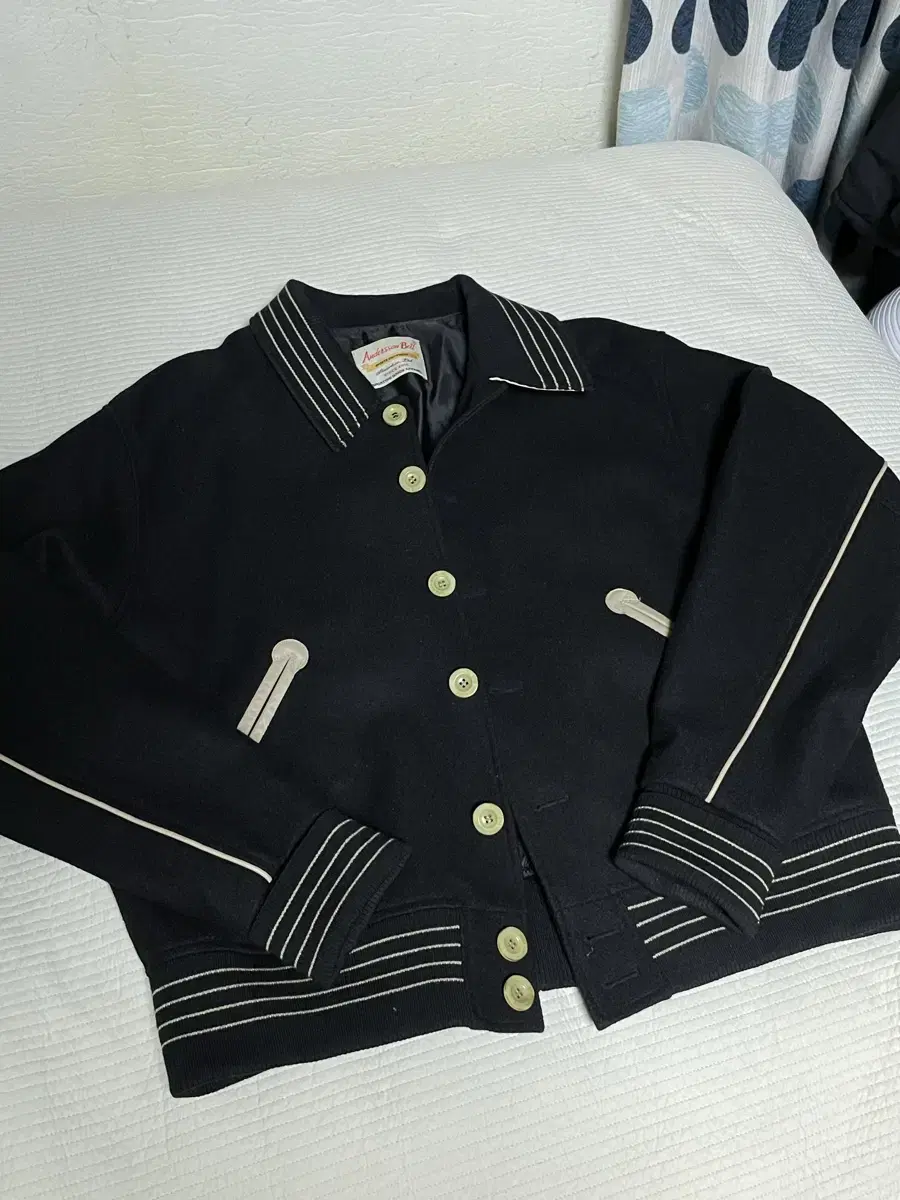 (XL) Anderson Belle sunny Varsity Jacket Black