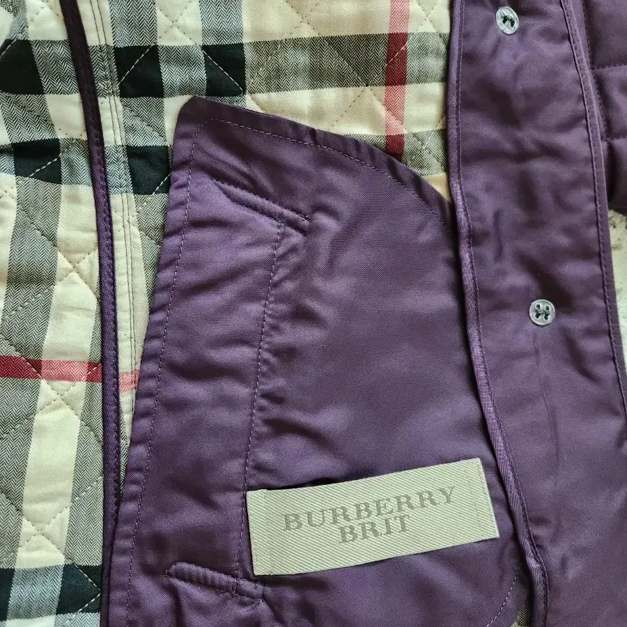 Burberry Brit 버버리 보라색 퀼팅자켓 M