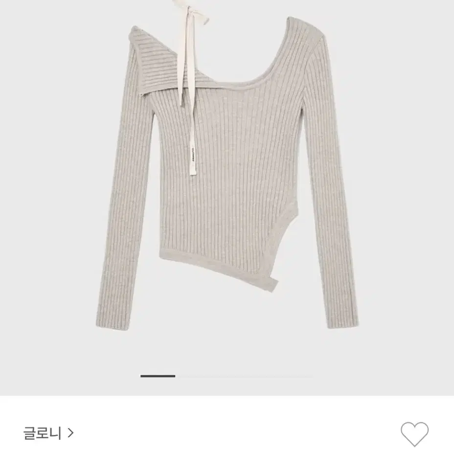 글로니 ISA ASYMMETRICAL KNIT TOP (OATMEAL)