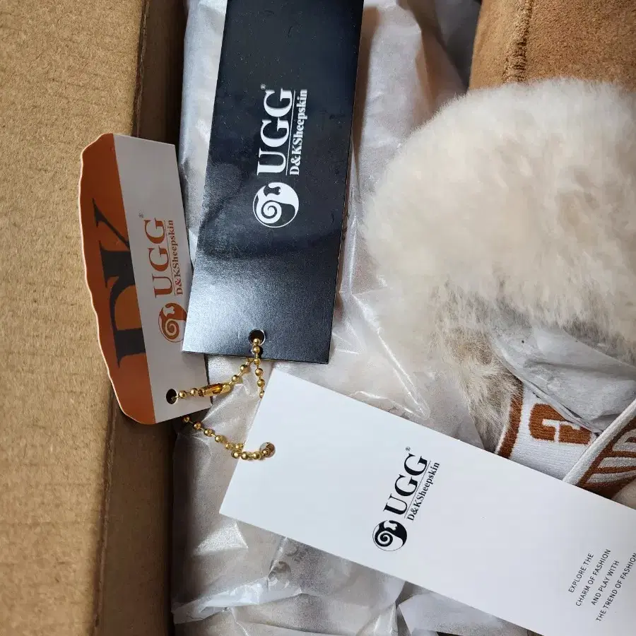 호주 어그 UGG 밴딩 슬리퍼 체스트넛 색상 L사이즈 245mm