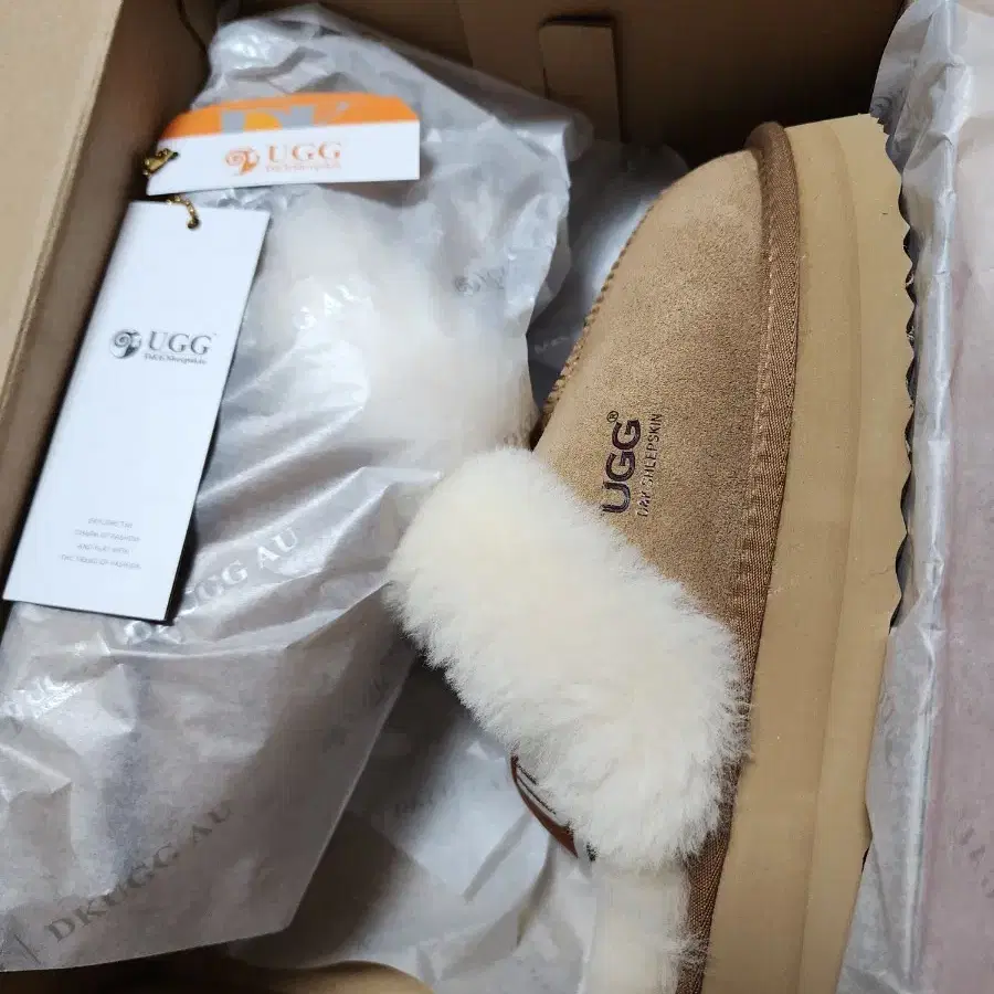 호주 어그 UGG 밴딩 슬리퍼 체스트넛 색상 L사이즈 245mm