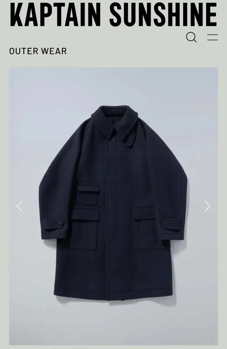 Captain Sunshine 24AW Navy Traveler Coat