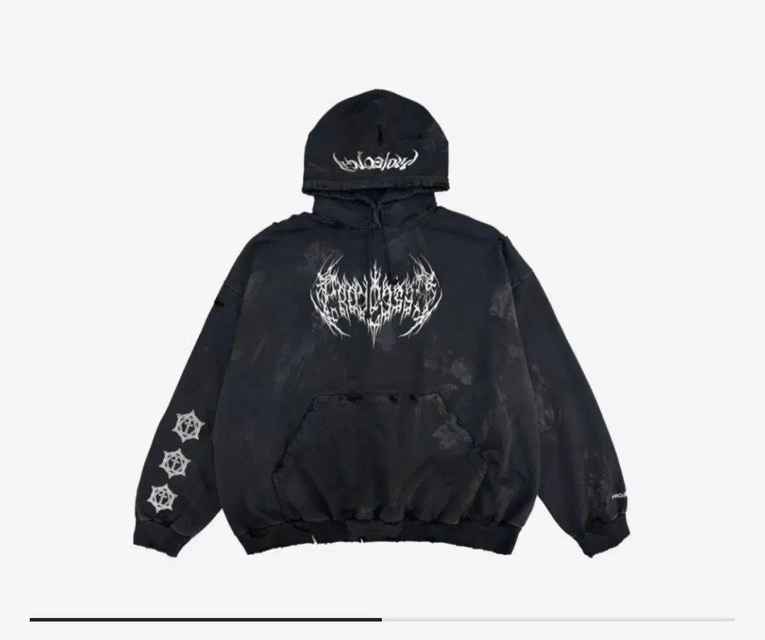 [1] Project GR Metallic Logo Hoodie Black