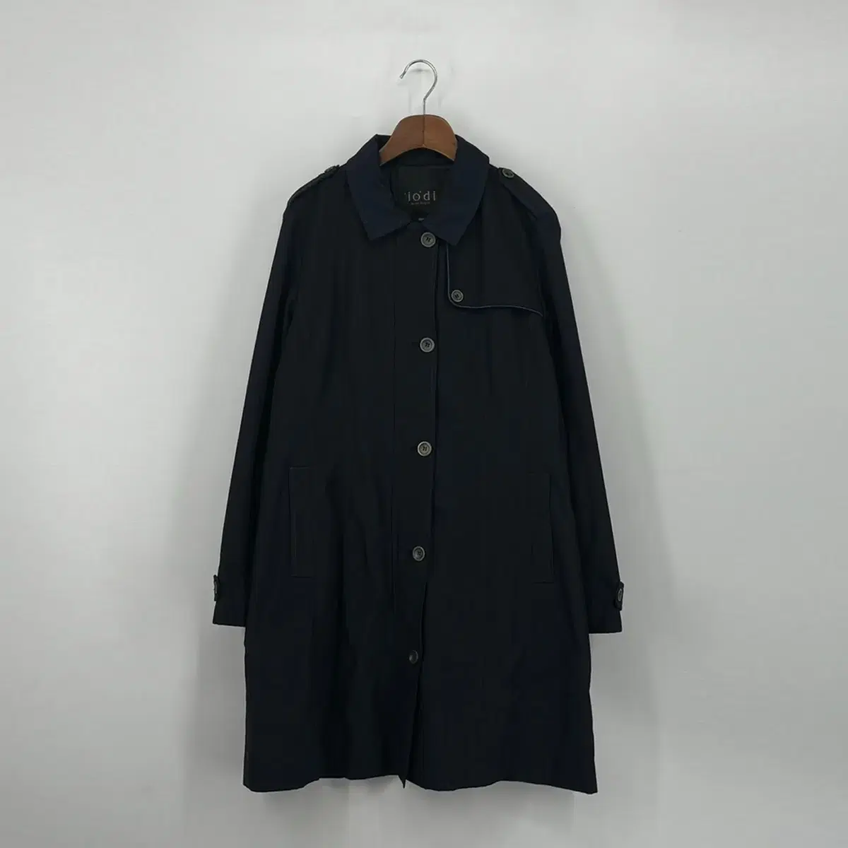 Button trench coat (88 size / BLACK)