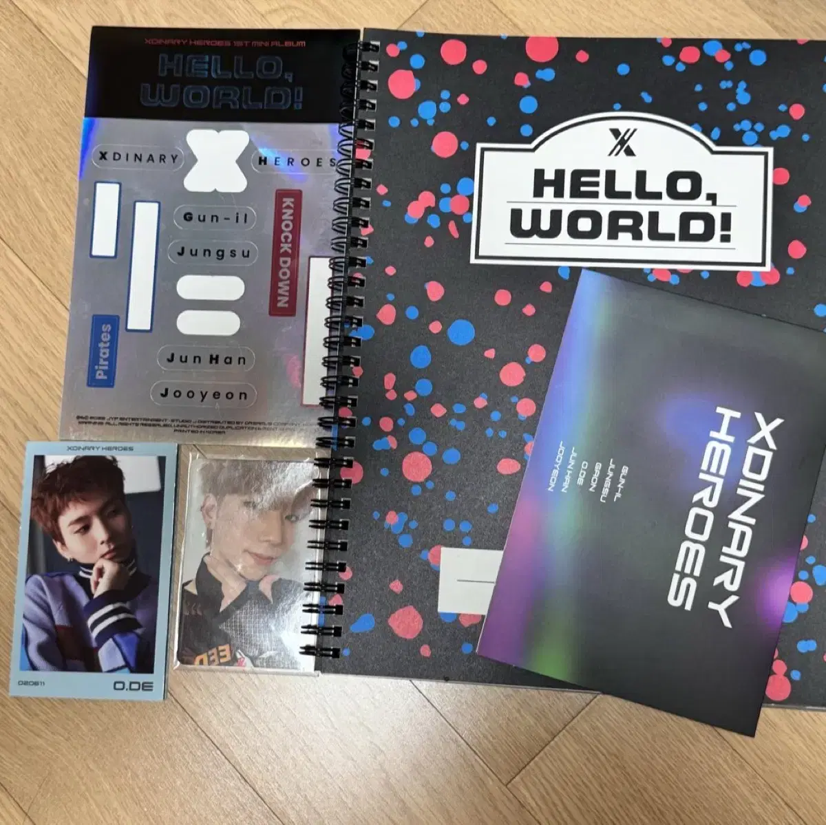 XD's Hello World Mini album photobook unsealed photocard sticker poster Gunil