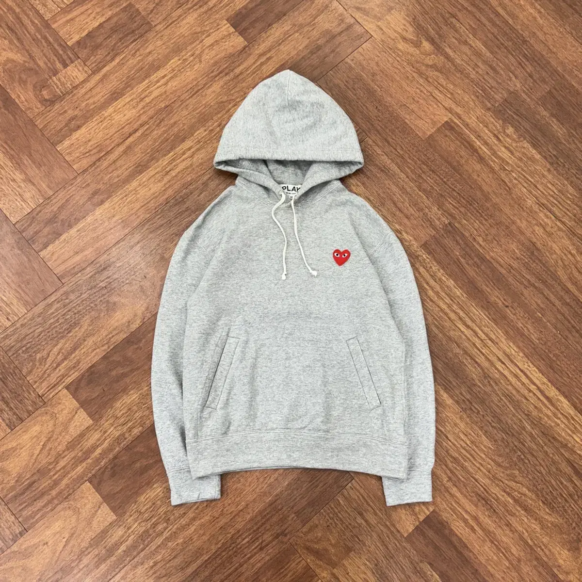 M Comme des Garçons Song Red and Waffen Gray Hoodie