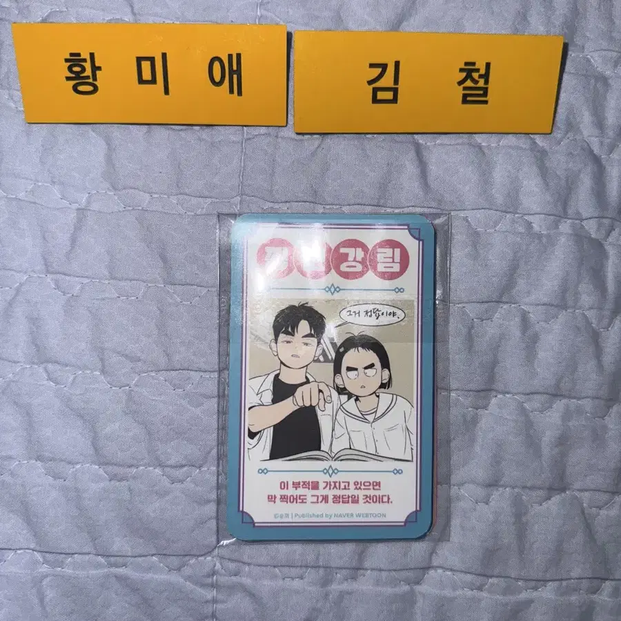 세기말풋사과보습학원 김철 황미애 명찰