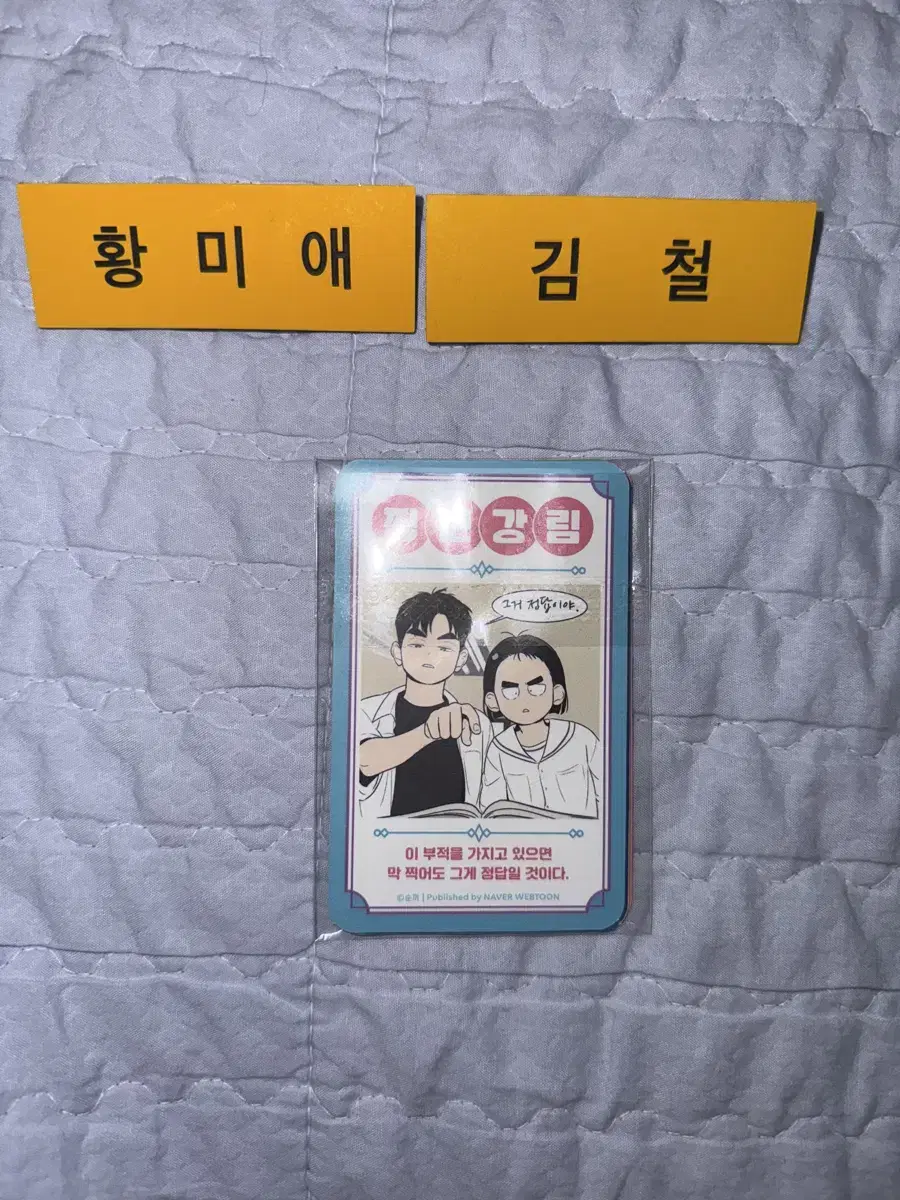 세기말풋사과보습학원 김철 황미애 명찰