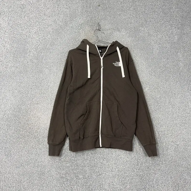 The North Face Brown Logo Vintage Overfit Hoodie Zip-up M