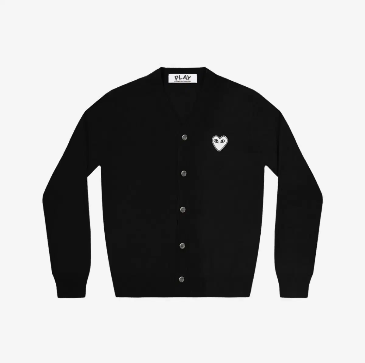 Comme des Garçons White Waffen Cardigan Black