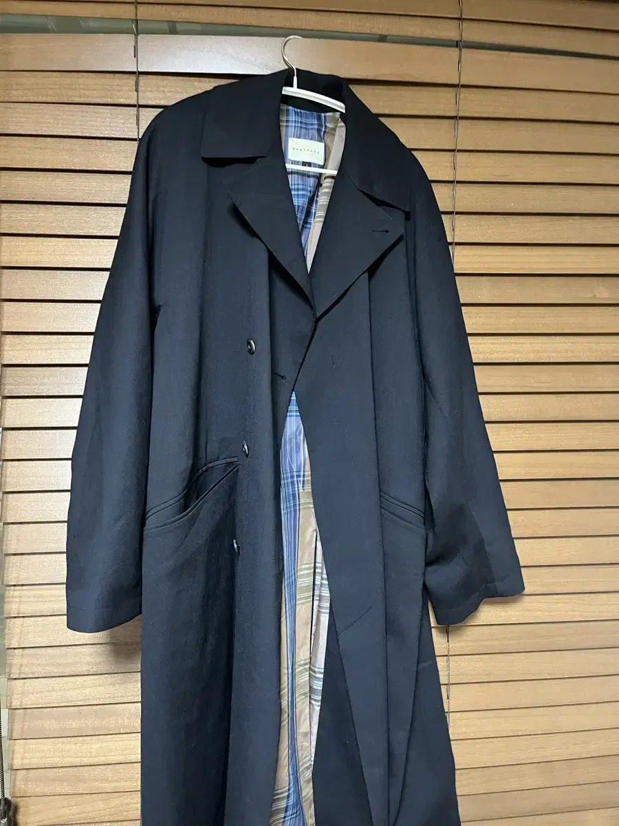 Bigin202 French Trench Coat Navy 1 size